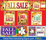 Fall Sale Signs, Tags, Posters, and Banners. Retail Promotional Sign Kits    